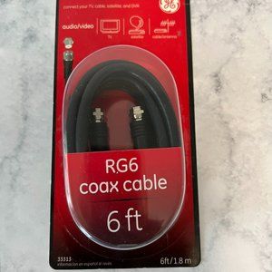 GE RG6 Coax Cable 6 Ft. New